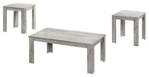 Table Set 3-Pieces Set, Industrial Gray - Farmhouse - Coffee Table Sets ... throughout Dark Taupe Table Set, 3 Piece Set